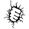 Sticker Auto , zLovitura de Pumn, , Efect 3D Impact Vizual Puternic