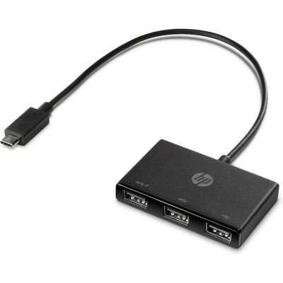 Adaptor USB-C/USB-A, HP, Negru foto