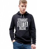 Cumpara ieftin Hanorac Barbati Negru - Straight Outta Buzau - 2XL, THEICONIC