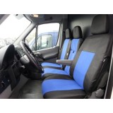 2+1 Huse Scaune pentru VW CRAFTER 2006-2018 Microbuze Negru Albastru Textil