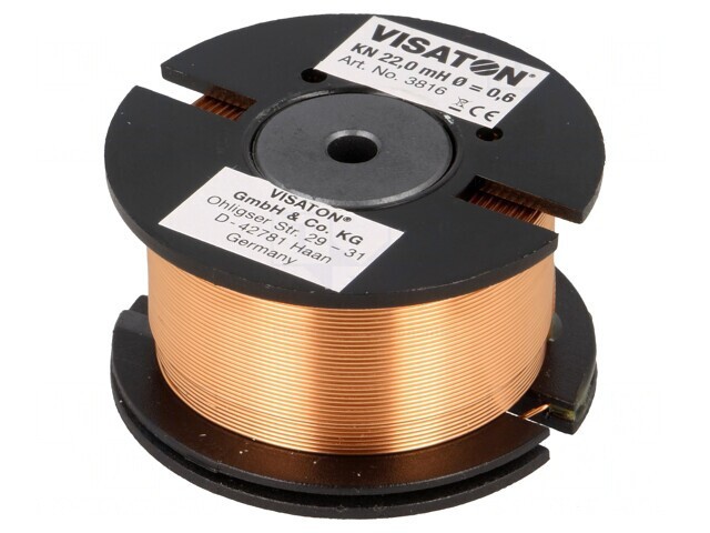 Bobină Inductor 22mH 5.2&Omega; 55x30mm Fir 0.6mm