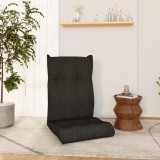 Scaun de podea pliabil, negru, material textil