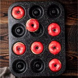 Forma de copt, pentru coacerea a 6 briose, cu invelis antiaderent, neagra, 26,5x17,5 cm, Klausberg