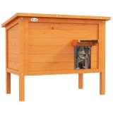 PawHut Casa pentru pisici de exterior Casa pentru pisici, rezistentă la intemperii, 1 fereastră, 1 intrare, 85 x 50 x 68,5 cm, Portocaliu+Verde | Aoso