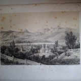 Michael Bouquet-Vedere din Campulung,lithografie/carton,1843,vezi descriere
