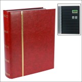 Clasor timbre cu 60 pagini negre, A4, coperta burgundy