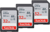 Card de memorie Sandisk Ultra 32GB SDHC Clasa 10 UHS-I 3 Pack