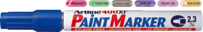 Marker Cu Vopsea Artline 400xf, Corp Metalic, Varf Rotund 2.3mm - Albastru foto