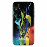 Husa silicon pentru Apple Iphone XR, Abstract Color Bottles Splash
