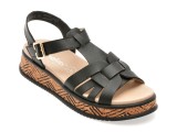 Sandale RIEKER negre, W0853, din piele naturala