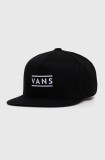 Vans șapcă de baseball din bumbac culoarea negru, cu imprimeu, VN000HSFBLK1