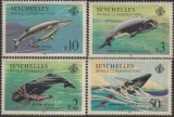 Timbre cu protejarea balenelor din Seychelles
