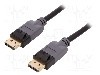 Cablu DisplayPort - DisplayPort, din ambele par&amp;#355;i, DisplayPort mufa, 1.5m, negru, QOLTEC - 50466