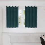 vidaXL Draperii opace cu ocheți, 2 buc., verde &icirc;nchis, catifea