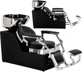 Scafa coafor Aaron pentru salonul de coafură și frizerie cu bol ceramic mobil armătură baterie si cască