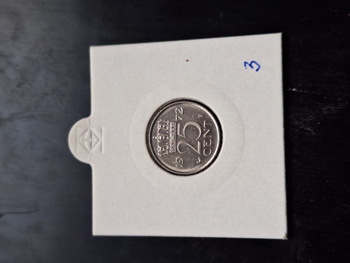 Olanda 25 cent 1972 - aUNC