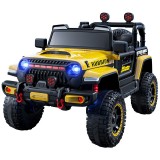 Mașină Electrică pentru Copii, Flippy, Off-Road, Conectare Bluetooth, telecomandă, Tracțiune Integrală, Lumina Intermitenta, Baterie 12V 7Ah, 120x63x6