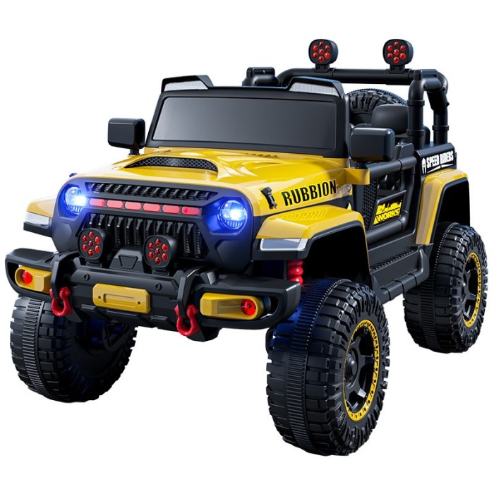 Mașină Electrică pentru Copii, Flippy, Off-Road, Conectare Bluetooth, telecomandă, Tracțiune Integrală, Lumina Intermitenta, Baterie 12V 7Ah, 120x63x6
