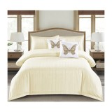 Cumpara ieftin Lenjerie de Pat Dublu Cu Elastic - 100% Bumbac Damasc 6 Piese- - CPL44