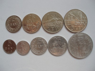 ROMANIA - LOT RSR 5 BANI 1966 - 25 BANI 1982 , L14.36 foto