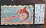 TS21 - Timbre serie Ceoslovacia - Ceskoslovensko - Cosmos - 1959 Mi1152, Stampilat