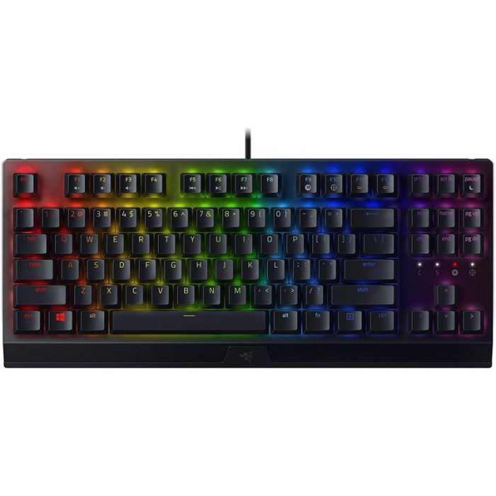 Tastatura Gaming Razer Black Widows V3 TKL, Wired, Mecanica, USB, Iluminare Chroma RGB, Switch Razer Green, Layout International, Negru