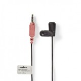Microfon lavaliera cu clip jack 3.5mm, Nedis MICCJ100BK