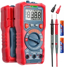 Multimetru digital AstroAI M4KOR, TRMS 4000, Ohmmetru, Voltmetru 1,5V 9V 12V, Masurare fara contact, Lanterna