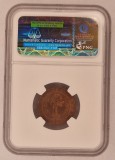 Ceylon, 1 cent 1945, km#111a, GEORGE VI, MS65RB, Asia
