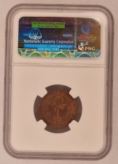 Ceylon, 1 cent 1945, km#111a, GEORGE VI, MS65RB