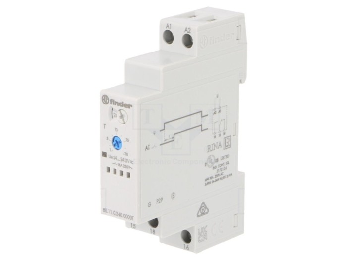 Timer electronic SPDT pentru șină DIN