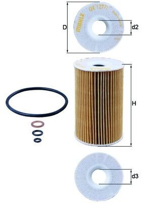MAHLE OX 127/1D Filtru ulei foto