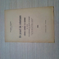 UN PROIECT DE COLONIZARE A CAMPIEI ROMANE CU GERMANI LA 1860 - V. Tufescu - 1934