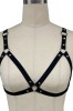 BRA282-1 Sutien fetish tip ham din benzi elastice, Marime universala