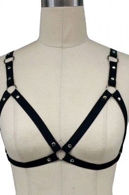 BRA282-1 Sutien fetish tip ham din benzi elastice foto