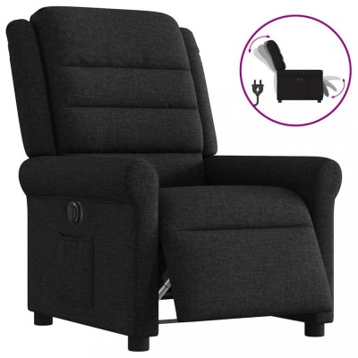 vidaXL Fotoliu rabatabil electric, negru, material textil 3303296 foto