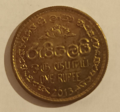 Moneda Sri Lanka 2013 one rupee foto