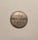 Germania 1 Dreiling 1855 Piesa Frumoasa de Colectie