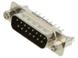 Conector D-Sub 15 pini tată pentru PCB THT - Amphenol CONEC