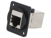 Conector adaptor CLIFF RJ45 Cat 5e ecranat 8p8c, Montare pe panou, Filet M3