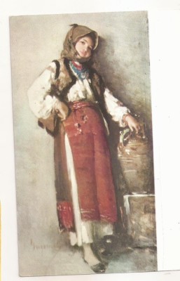 RF63 -Carte Postala- N. Grigorescu, taranca cu ulciorul, circulata foto