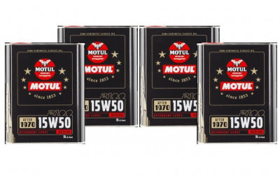 Set 4 Buc Ulei Motor Motul Classic Oil 2100 15W-50 2L 104512 foto