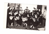 Foto concert/repetitie formatie instrumentala, Alb-Negru, Romania de la 1950, Sarbatori