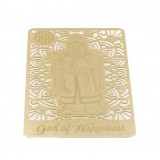 Card feng shui din metal god of happiness