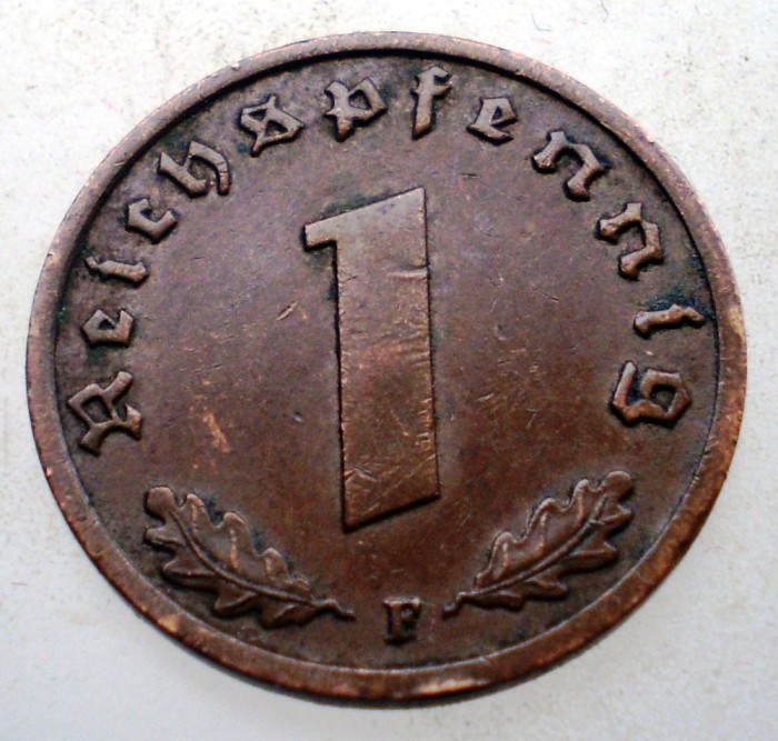 B.027 GERMANIA 1 REICHSPFENNIG 1937 F