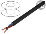 Cablu electric negru 2x2,5mm2 rotund PVC Cu