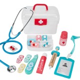 Cumpara ieftin Trusa de Doctor, 17 piese, stetoscop similar cu unu adevarat, 18x12x12 cm