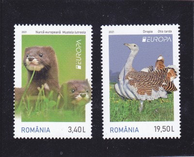 ROMANIA 2021,FAUNA,EUROPA MNH. foto