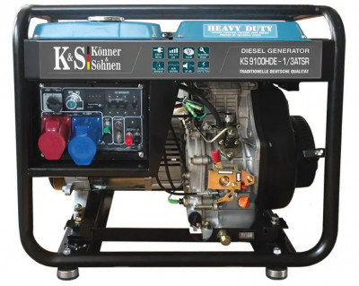 Generator de curent 7.5 kW diesel - Heavy Duty - Konner &amp;amp; Sohnen - KS-9100DE-1/3-HD-ATSR foto