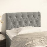 Gossi tablie de pat, gri deschis, 80x7x78/88 cm, catifea